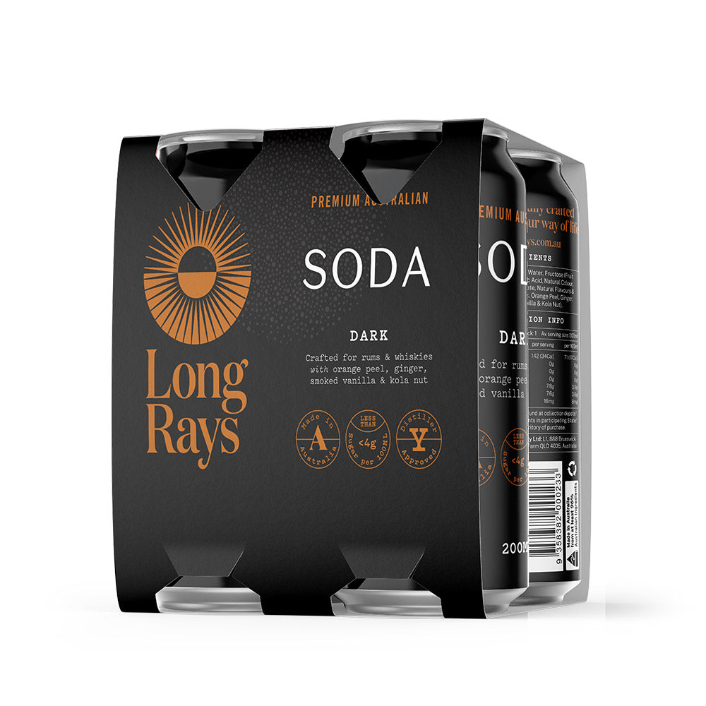 Long Rays Australian Dark Soda (4x 200ml)