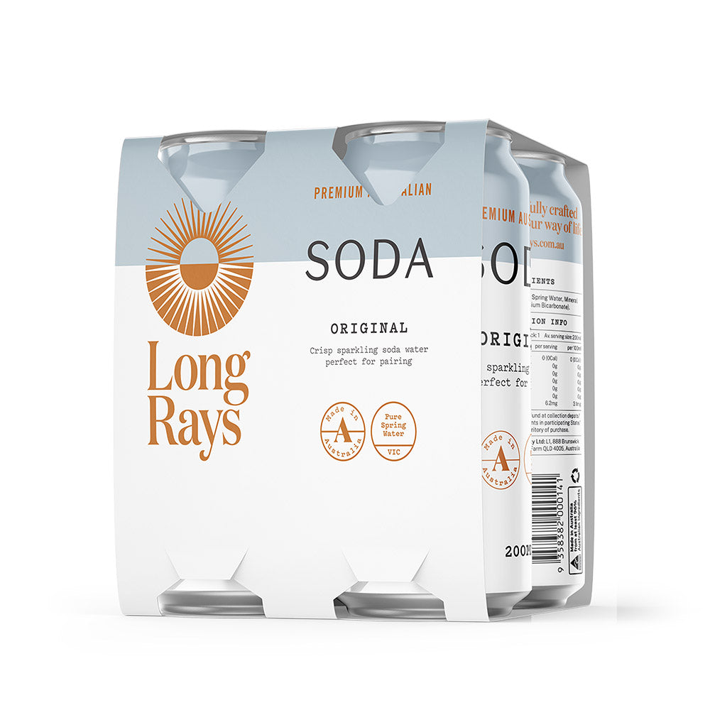 Long Rays Premium Australian Soda (4x 200ml)
