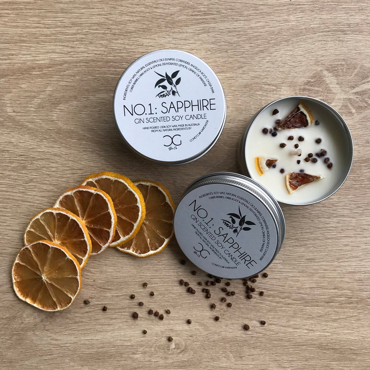 No. 01 Sapphire (Gin Scented Candle) - Travel Pack